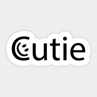 Cutie being cute Sticker